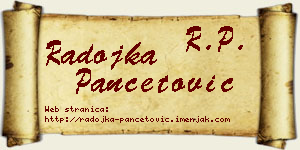Radojka Pančetović vizit kartica